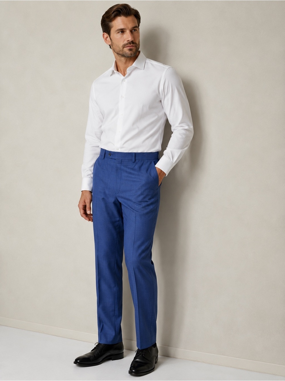 Michael Kors Blue 100% Wool Dress Pants Mens Size 40x32 Tailored Career Business